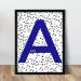 Personalized Initial Name Print - Scandi Style Polka Dot Nursery Wall Art - Kids Room Decor - A4 Size - Buy Online on GoSupps.com