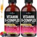NEW AGE Vitamin B-Complex B5 Pantothenic Acid | B12 Methylcobalamin | B1 Thiamine | B6 Pyridoxine | B7 Biotin | B9 Folic | B3 Niacinamide - B Complex Liquid Drops, Made in USA Supplement - 4fl oz 2 Fl Oz (Pack of 2)