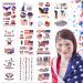 4th of July Decorations Temporary Tattoos  10 Sheets Tattoo Stickers Complete Independence Day Collection  Independence/Memorial Day Decorations  Patriotic Theme Party Decor Supplies  Fourth of July