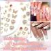 Buy RODAKY 124PCS Gold Nail Charms - 3D Butterfly Pink Crystal Heart & Bow Nail Art Jewelry for Acrylic Nails - Cute Glitter Decorations for Manicure Design - Buy Online on GoSupps.com
