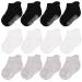 CozyWay Baby Non-Slip Baby Socks Toddler Socks With Grippers Ankle Style 1-3 Years Black White Grey 12 Pairs