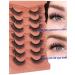 Goddenus I-Spiky Natural Mink Fluffy Wispy Cat Eye Lashes 16mm - 7 Pairs CC Curl Flat Short Strip Eyelashes for Extension-Like Look - Buy Online on GoSupps.com