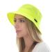 The Hat Depot Lightweight Quick Dry Polyester Packable Nylon Bucket Sun Hat Small-Medium 1. Light - Neon Lime