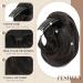 Feshfen Short Hair Part Dutt with Comb - Synthetic Hair Extensions Chignon for Women in Natural Black - Buy Online on GoSupps.com