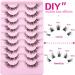 Zegaine 12mm Natural Look False Eyelashes Cluster Lashes - 90 Pcs Wispy Faux Mink, Clear Band, Cat Eye Individual Lashes Pack - 9 Pairs - Buy Online on GoSupps.com