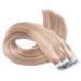 Tape in - On hair extensions - # 12/613 scene - 60cm - 60 tresses each 4cm wide / 2.5g - 100% remy real hair hair extension / extent with adhesive tape Tresse by Novon Hair Exentions 60 Tressen - 60cm / 2.5g 150g each
