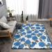 Beautiful Blue Roses Flannel Non-Slip Floor Mat - Comfortable & Lint-Free 63x48 Inches for All Occasions - Buy Online on GoSupps.com