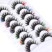 Goddenus B-Rainbow Color 5D False Eyelashes Pack - 7 Pairs Colored Eyelashes with 7 Vibrant Colors - D Curl Fluffy Mink Lashes - Buy Online on GoSupps.com