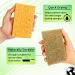 Natural Sponge 10 Pack - Eco-Friendly Kitchen Sponge | Biodegradable Plant-Based Cleaning Dish Sponge - Buy Online on GoSupps.com