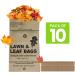 30 Gallon Lawn and Leaf Bags - Pack of 10 - Tear Resistant Eco-Friendly Trash Bags for Wet/Dry Leaves, Grass Clippings, Twigs - Brown Recyclable and Compostable Yard Bags - Biodegradable - Buy Online on GoSupps.com