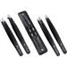 4-Piece Professional Eyebrow Tweezers Set for Precision Hair Removal - Ideal for Women and Men - Splinter, Blackhead, and Ingrown Hair Removal Tool - Buy Online on GoSupps.com