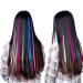 30 Pieces Colorful Clip-In Synthetic Hair Extensions | 21.6 Inch Heat-Resistant Multi-Color Party Highlights - Buy Online on GoSupps.com