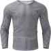 Long Sleeve Urban Striped T-Shirt for Men - Slim Fit Crewneck Pullover in Medium Coffee - Buy Online on GoSupps.com