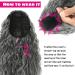 Jolelyne Gray Wavy Drawstring Ponytail Extension - Long Curly Synthetic Hair Clip In for Black Women - 28inch Grey Ponytail Extensions - Buy Online on GoSupps.com