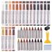 DEWEL Wood Markers Furniture Repair 18 Colors Furniture Markers Touch Up and Wood Filler Sticks Wood Scratch Repair Kit for Laminate Floor Cabinet Wooden Door Wood Finish Stain