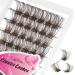 Cluster Lashes  Crislashes Brown Lash Clusters 13 Rows Soft  DIY Eyelash Extensions  78 PCS Resuable Cluster Eyelash Extensions at Home (F16 16mm) 1 Count (Pack of 1) F16-16mm-BrownN