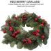 1pc Red eucalyptus wreath artificial berry garland round door sign christmas door wreath Wall Wreath seasonal candy decor Red Berry Leaf Pendant pe (plastic) American style - Buy Online on GoSupps.com