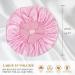 Eupinduo Satin Sleeping Cap Bonnet Set - 2 Pieces High Elastic Curly Hair Hood for Women - Soft Comfortable Night Sleep Cap in Black & Pink - Buy Online on GoSupps.com
