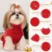 SKXEO Pet Dog Sweater Dress with Leash Hole for Small Medium Dogs with Bowtie Buffalo Check Red Black Turtleneck Cat Dog Pullover Knitwear Puppy Sweaters Medium Red - Buy Online on GoSupps.com