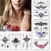 Large Chest Temporary Tattoo Sticker  Mandala Back Waist Temporary Tattoo Sticker  Fake Tattoos for Women Lady  8-Sheet Color Jewery