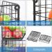 2-Tier Wall-mounted Fruit and Vegetable Basket - Stackable Kitchen Wire Storage for Produce and Snacks - Large Black - Buy Online on GoSupps.com