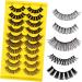 LALAFINA 10 Pairs Eyelashes Natural False Lashes Dramatic Lash Fake Lashes Strip Lashes Cosplay Eyelash Fluffy Spiky Lashes Extension Eyelash Fiber Daqu Pointy Vacation - Buy Online on GoSupps.com