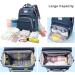 Shop SndMor Dark Blue Diaper Bag Backpack - Multifunctional with Bed Function Stroller Hooks Ideal for Moms & Dads | International Shipping - Buy Online on GoSupps.com