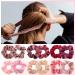 24-Piece Blush Velvet Hair Scrunchies Set with Drawstring Bag - Soft Elastic Hair Bands for Girls and Women | Perfect for Theme Parties and Everyday Use - Buy Online on GoSupps.com