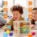 Hellowood Montessori Sorting Play Toy for 1-3 Years | Educational Wooden Motor Cubes & 8 Plug-in Blocks | International Shipping Available - Buy Online on GoSupps.com