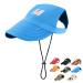 HIGH PAW Dog Hat Dog Sun Hat Dog Baseball Cap Dog Trucker Hat Dog Hats for Small Medium Large Dogs with Ear Holes Adjustable Drawstring Breathable Waterproof Design UV Protection Outdoor, Blue, XL Blue XL