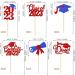 Pack of 24 2023 Graduation Cake Decorations Glitter Class of 2023 Graduation Cupcake Toppers Diploma Grad Cap Done Congrats Graduation Cake Decoration 2023 Graduation Theme Party Cake Decorations Blue New Red New - Buy Online on GoSupps.com