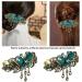 Vintage Butterfly Hair Clips - 2 Piece Rhinestone Set for Women & Girls | Green & Purple Retro Hair Accessories - Buy Online on GoSupps.com