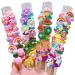 Cute 10-part hair gum set for toddlers cartoon flower design for girls ponytail holder elastic rubber band 6 rainbow sky 6-rainbow sky