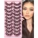 MilyBest 18mm Fluffy Cat Eye False Eyelashes - 10 Pairs | D Curl Volume Faux Mink Lashes for Natural Wispy Look - Pack A - Buy Online on GoSupps.com