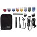 Wahl Color Pro hair cutter for men with cables clipper with accessories in hand luggage.10 colorful leaderships.Ideal for the whole family.Kit with scissors and comb.