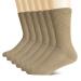 +MD Non-Binding Diabetic Socks for Men Women-6 Pairs Medical Circulatory Crew Socks with Cushion Sole Brown 10-13 Crew/6 Pairs Brown 10-13