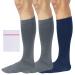 360 RELIEF - Flight Compression Socks Supports | Blood Circulation Travel Work 3XL 2Grey+1Blue