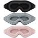 Sleep Mask for Women Men Lash Extension Eye Cover 3D Weighted Eye Mask Satin Eye Mask for Sleeping Contoured Sleep Mask for Travel Meditation Nap