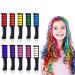 Kalolary 10 Colors Hair Chalk for Girls Kids, Temporary Bright Hair Color Dye for Girls Age 4 5 6 7 8 9 10+, Washable Hair Chalk Comb for Halloween Christmas Party Cosplay DIY