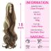FXYTK Curly Brown Mix Bleach Blonde Ponytail Hair Extension 18 Inch - Claw Clip On Pony Tail Hair Piece - Buy Online on GoSupps.com