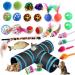 27 pieces of cat toys cat toys set with cat tunnel balls plush toys toy mice cat toy variety pack for kitty cats