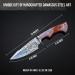 BigCat Handmade Damascus Hunting Knife with Sheath - 10' Fixed Blade Walnut Handle | EDC Survival Knife for Men - Buy Online on GoSupps.com