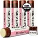 Kind Lips Strawberry Organic Lip Balm Natural Moisturizing Lip Care 5 Pack Strawberry 1 Count (Pack of 5)