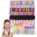 Hair Accessories Set for Girls | Colorful Hair Tie Ponytail Holders | Small Colorful Hairbands Ponytail Holders Rubber Bands Flower Hair Clip Metal Snap Hair Clips for Girls Kids Women B131 - Buy Online on GoSupps.com