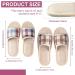 10 Pair Plaid Open Toe House Slippers Set - Non Slip Indoor Hotel and Travel Unisex Spa Slippers - Washable Reusable Breathable Casual Slippers for Guests and Family - Buy Online on GoSupps.com