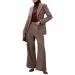 Ronny Kobo Collective Women's Cut Out Tweed Blazer Brown 14