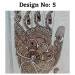 Indian Bridal Mehendi Tattoo | Temporary Henna Hand Sticker Mandala Wedding Body Sticker - Design No. 5 - Buy Online on GoSupps.com