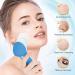 Electric Facial Cleansing Brush - Waterproof Exfoliating Spin Cleanser for Acne & Deep Cleaning - Dark Blue - Buy Online on GoSupps.com