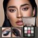 Black Smokey Eyeshadow Dark Eyeshadow Palette silver gray color eyeshadow palettes Blendable 9 colors highly pigmented long lasting for midnight masquerade - Buy Online on GoSupps.com