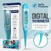 ByFloProducts Flexible Tip Digital Thermometer Comfortable & Safe Baby Thermometer 10Sec Fast & Accurate Readings Basal Body Thermometer Oral Rectal Underarm Thermometer with Celsius/Fahrenheit Blue - Buy Online on GoSupps.com